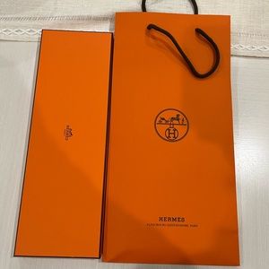 Hermes Tie box and Hermes Bag